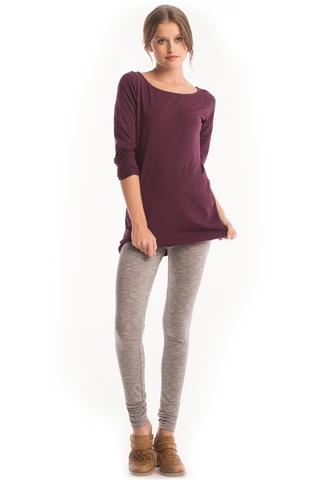 Melange Hannah Legging in Charcoal