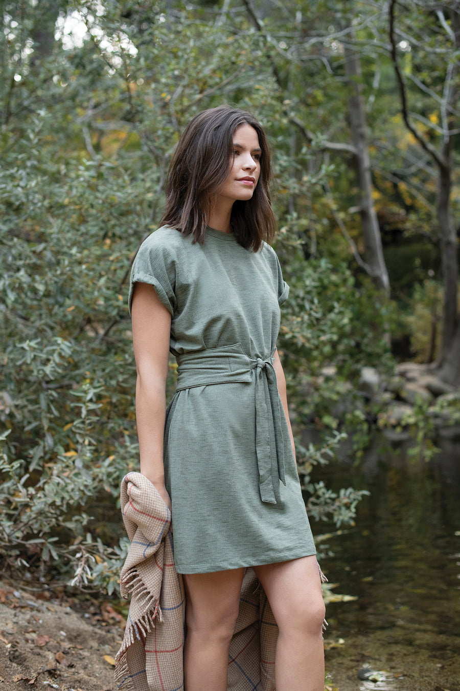 Utility Dress CARGO GREEN / XS - Synergy Organic Clothing