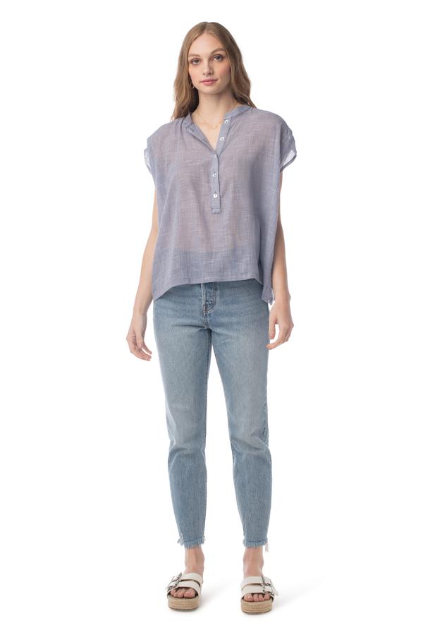 Wear With All Top NAVY CHECKED / XS - Synergy Organic Clothing