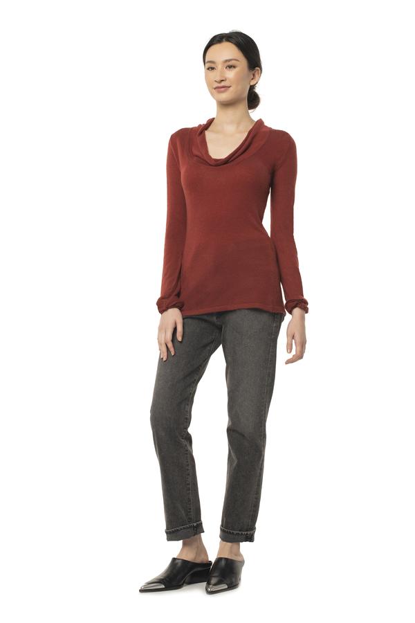 Beloved Cowl Neck BRICK / XS - Synergy Organic Clothing