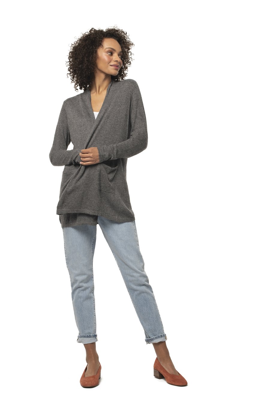 Santosha Cardigan OBSIDIAN / XS - Synergy Organic Clothing