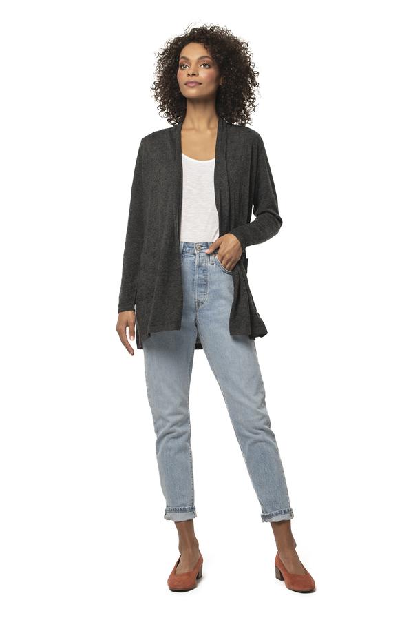 Santosha Cardigan OBSIDIAN / XS - Synergy Organic Clothing