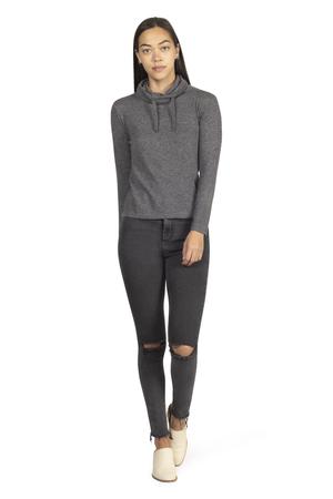 Eco Luxe Alignment   Top CHARCOAL / XS - Synergy Organic Clothing