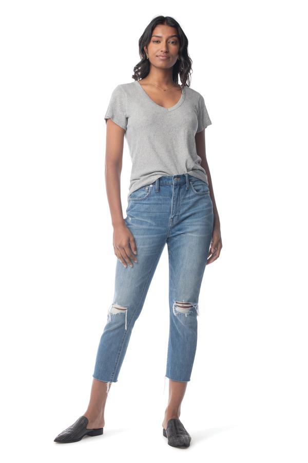 Tried & True V-Neck HEATHER GREY / XS - Synergy Organic Clothing