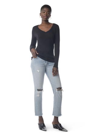 Easy V-Neck Long Sleeve  - Synergy Organic Clothing