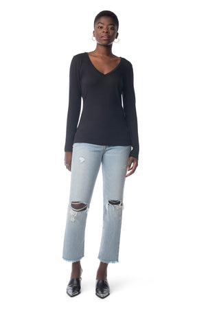 Easy V-Neck Long Sleeve  - Synergy Organic Clothing