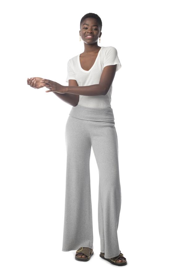 Rib Knit Kamala Pant HEATHER GREY / XS - Synergy Organic Clothing