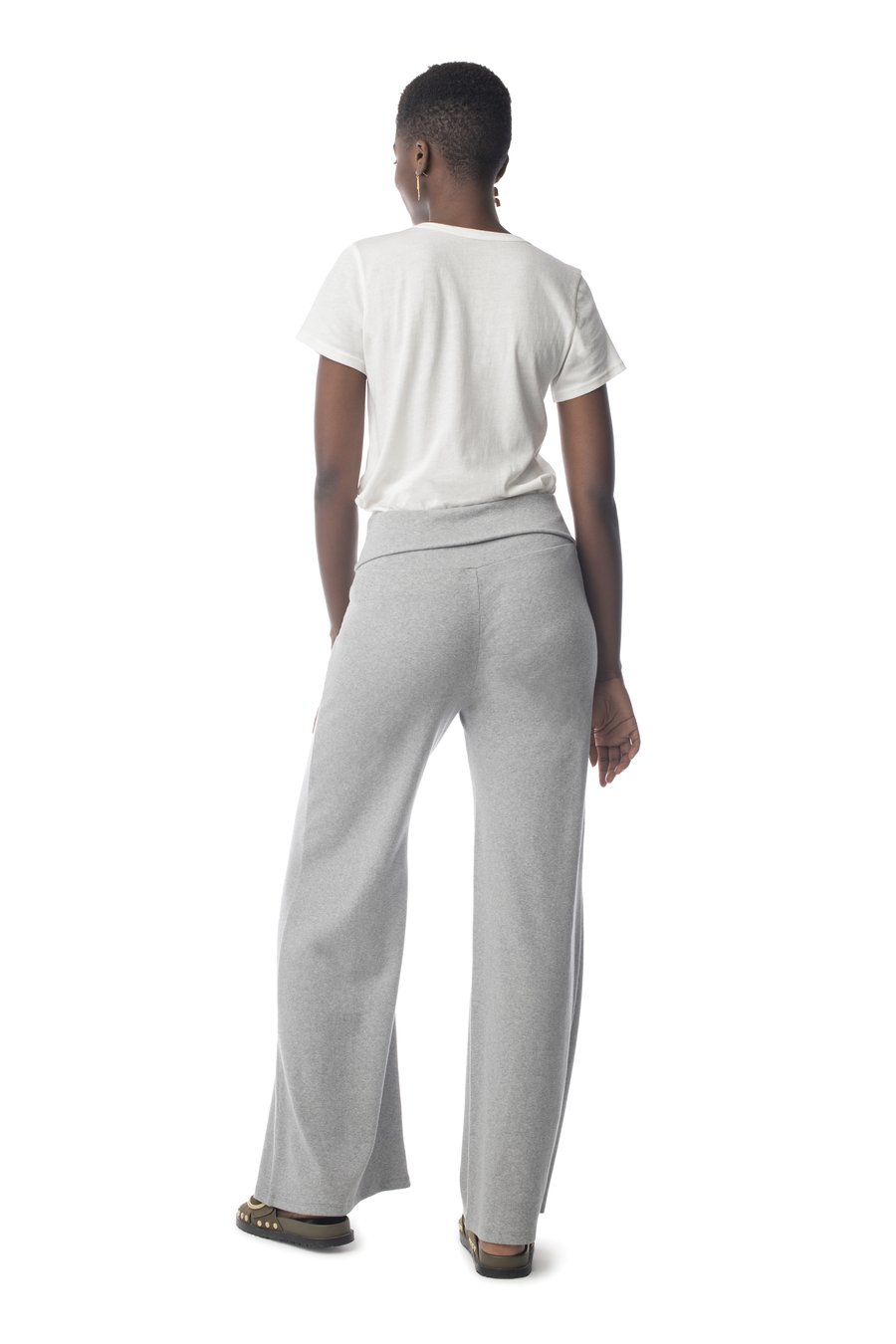 Rib Knit Kamala Pant HEATHER GREY / XS - Synergy Organic Clothing