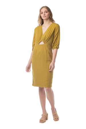 Raquel Dress ECRU OLIVE / XS - Synergy Organic Clothing
