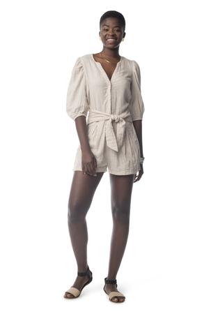 Cadence Romper CHATEAU GREY / XS - Synergy Organic Clothing