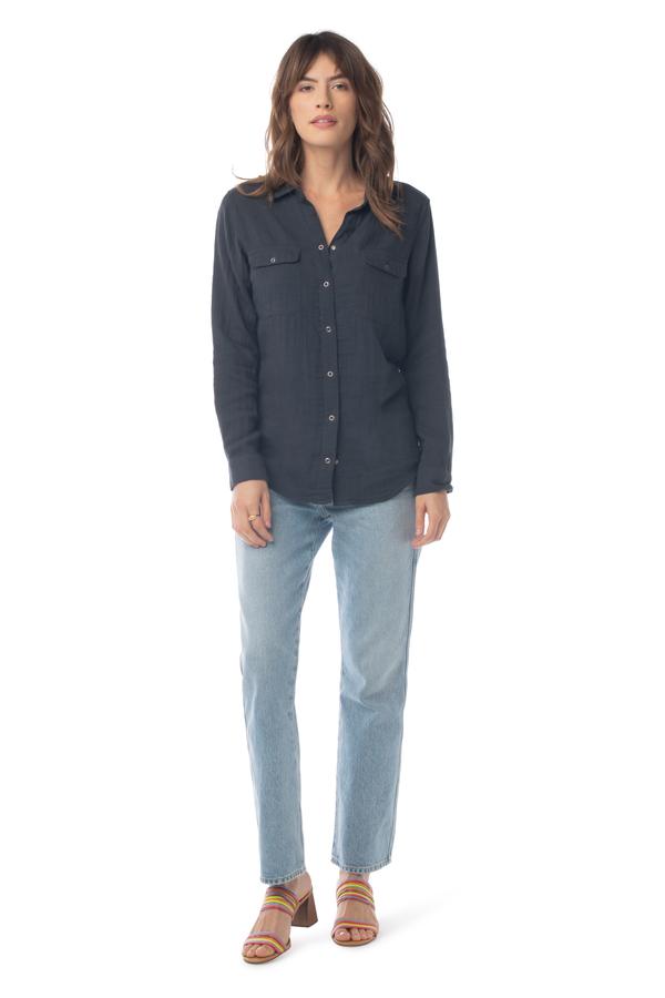 True Blue Top BLACK / XS - Synergy Organic Clothing