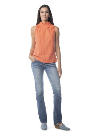 Lilith Top HOT CORAL / XS - Synergy Organic Clothing