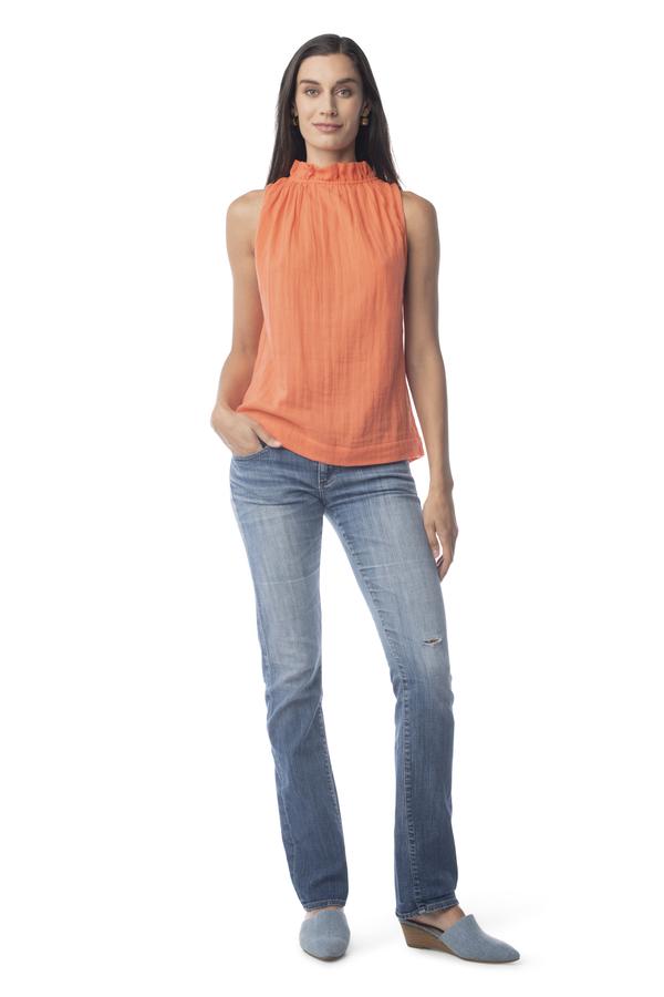 Lilith Top HOT CORAL / XS - Synergy Organic Clothing