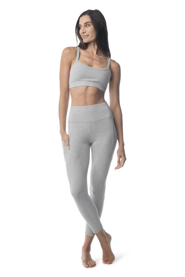 Go To Yoga Bra HEATHER GREY / XS - Synergy Organic Clothing