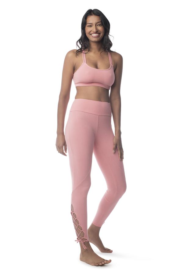 Lace up Pant MAUVE / XS - Synergy Organic Clothing