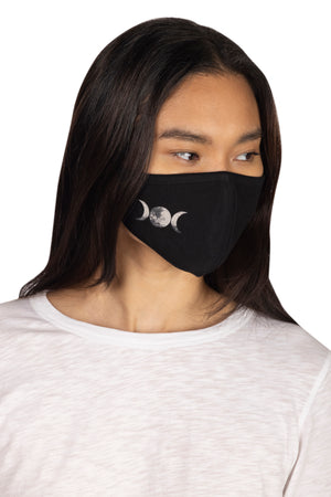 Adult Screen Print Face Mask MOONS / OS - Synergy Organic Clothing