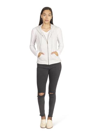 Pacific Hoodie Vest WINTER WHITE / XS - Synergy Organic Clothing