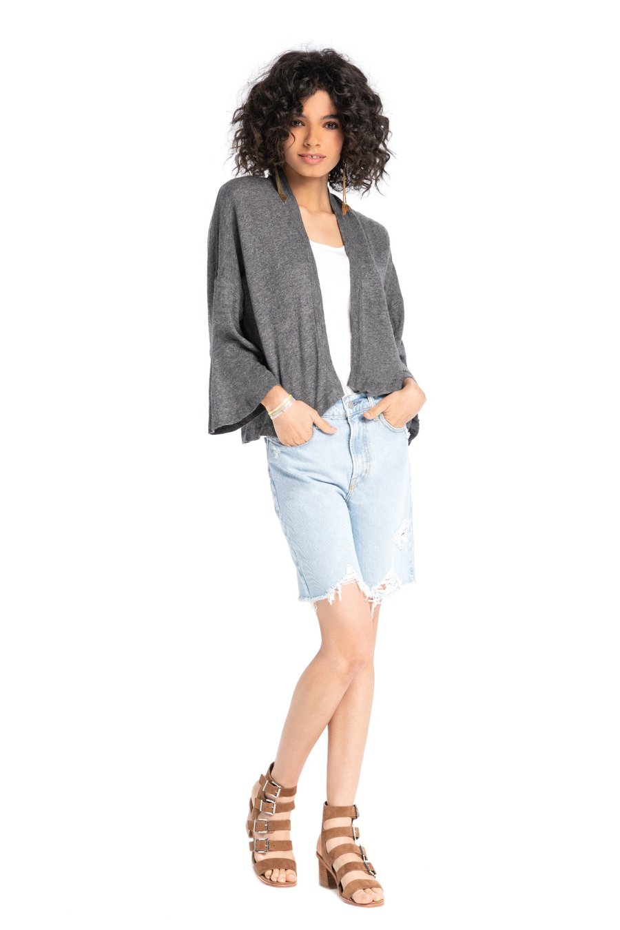 Butterfly Cardigan OBSIDIAN / XS - Synergy Organic Clothing