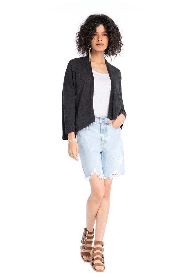 Butterfly Cardigan OBSIDIAN / XS - Synergy Organic Clothing