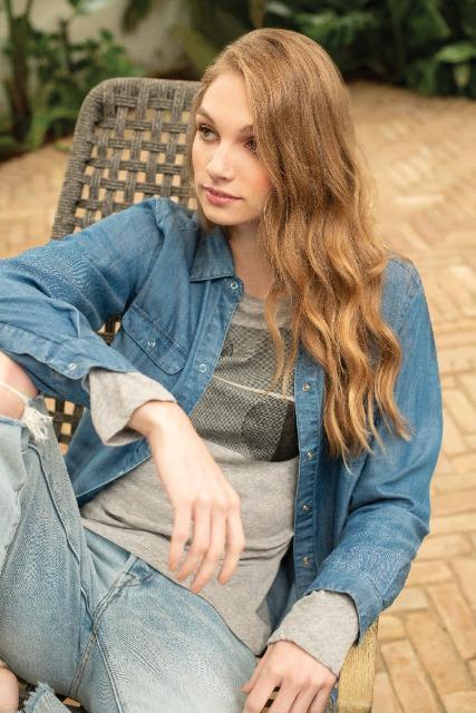 Shadow Ray Basic Long Sleeve Tee HEATHER GREY / XS - Synergy Organic Clothing